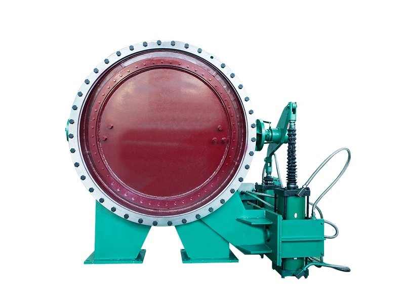 Pneumatic gas butterfly valve assembly